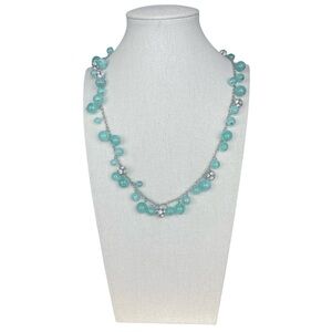 ✨ Beautiful LOFT Mint Green Long Statement Necklace